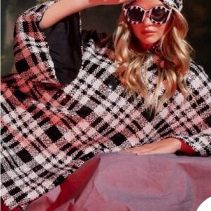 Plaid Black and White Women's Dress